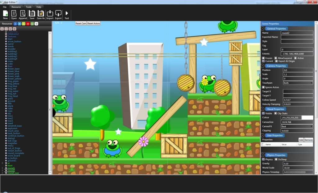 Goji Game and App Editor screen shot