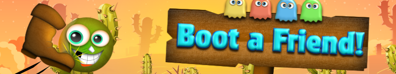 Boot a friend Facebook Instants game
